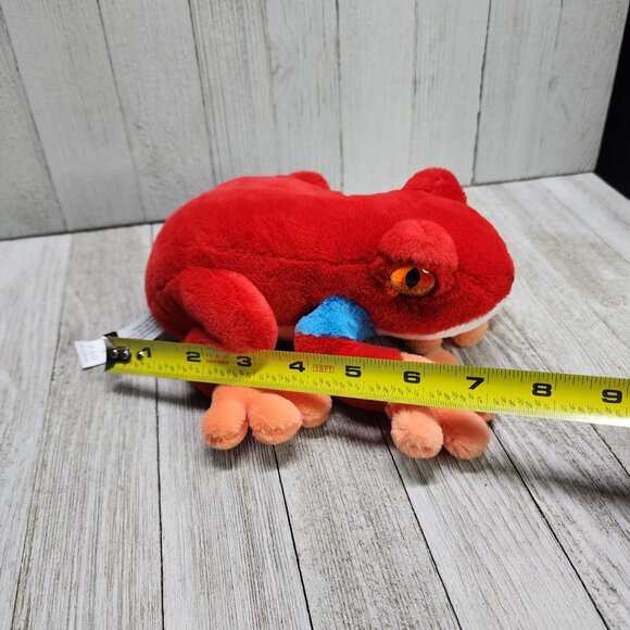 FAO Schwarz Sparklers Frog Plush Red 8'' Stuffed Animal Toy - Picture 8 of 9